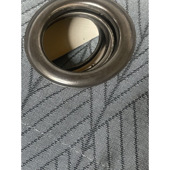 (1) JCP Home Studio Grommet Curtain Panel 50" X  84" Gray Satin Geometric - Picture 4 of 5